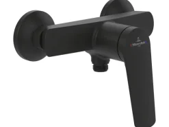 Villeroy & Boch Oasis Duscharmatur Einhebel-Mischbatterie mit Rückflussschutz & Kartusche Aufputzmontage Rund Matt Black