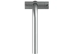 VIZIO 3 Wege Wasserhahn Küchenarmatur Edelstahl Massiv mit 360° Schwenkbarem L Auslauf Gebürstet