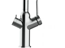 VIZIO 4 Wege Wasserhahn Küchenarmatur BOD mit 360° Schwenkbarem Auslauf Abnehmbare 2 Strahl Handbrause Verchromt   Weiß