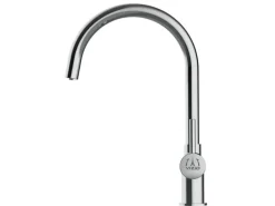 VIZIO 3 Wege Wasserhahn Küchenarmatur Edelstahl Massiv mit 360° Schwenkbarem U Auslauf Hochglanz Poliert