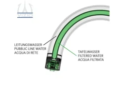 VIZIO 3 Wege Wasserhahn Küchenarmatur Edelstahl Massiv mit 360° Schwenkbarem U Auslauf PVD Schwarz Matt
