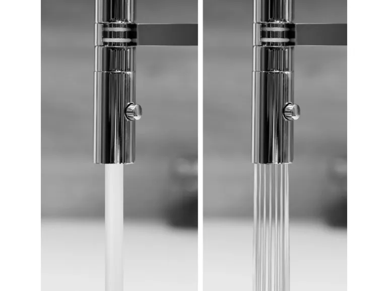 VIZIO 3 Wege Wasserhahn Küchenarmatur BOD mit 360° Schwenkbarem Auslauf Abnehmbare 2 Strahl Handbrause Verchromt Schwarz