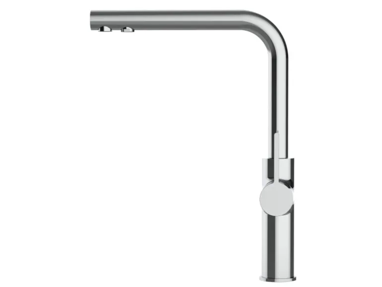 VIZIO 4 Wege Wasserhahn Küchenarmatur FC mit 360° Schwenkbarem L Auslauf Verchromt