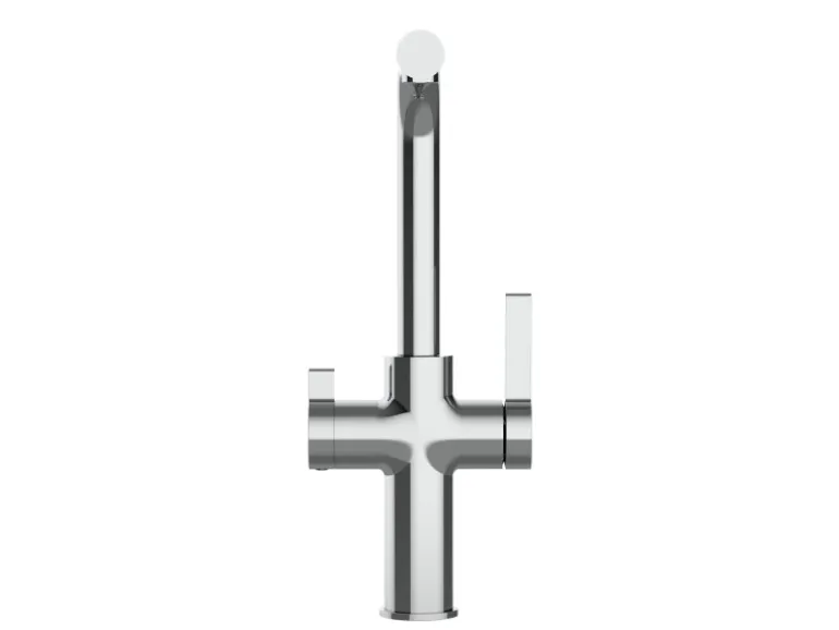 VIZIO 4 Wege Wasserhahn Küchenarmatur FC mit 360° Schwenkbarem L Auslauf Verchromt