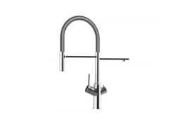 VIZIO 3 Wege Wasserhahn Küchenarmatur BOD mit 360° Schwenkbarem Auslauf Abnehmbare 2 Strahl Handbrause Verchromt