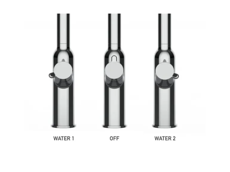 VIZIO 4 Wege Wasserhahn Küchenarmatur BOD mit 360° Schwenkbarem U Auslauf Schwarz Matt