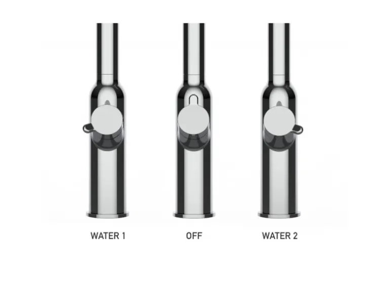 VIZIO 4 Wege Wasserhahn Küchenarmatur BOD mit 360° Schwenkbarem L Auslauf Schwarz Matt