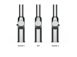 VIZIO 4 Wege Wasserhahn Küchenarmatur FC mit 360° Schwenkbarem L Auslauf Schwarz Matt