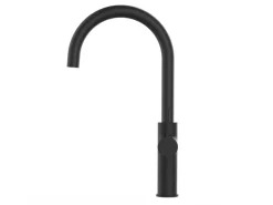 VIZIO 4 Wege Wasserhahn Küchenarmatur FC mit 360° Schwenkbarem U Auslauf Schwarz Matt