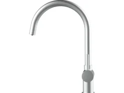 VIZIO 3 Wege Wasserhahn Küchenarmatur Edelstahl Massiv mit 360° Schwenkbarem U Auslauf Gebürstet