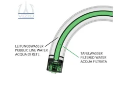 VIZIO 3 Wege Wasserhahn Küchenarmatur Edelstahl Massiv mit 360° Schwenkbarem U Auslauf Gebürstet