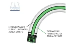 VIZIO 5 Wege Wasserhahn Küchenarmatur Edelstahl Massiv mit 360° Schwenkbarem N Auslauf Hochglanz Poliert