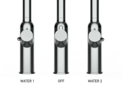 VIZIO 4 Wege Wasserhahn Küchenarmatur BOD mit 360° Schwenkbarem Auslauf Abnehmbare 2 Strahl Handbrause Verchromt