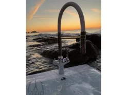 VIZIO 4 Wege Wasserhahn Küchenarmatur BOD mit 360° Schwenkbarem Auslauf Abnehmbare 2 Strahl Handbrause Verchromt
