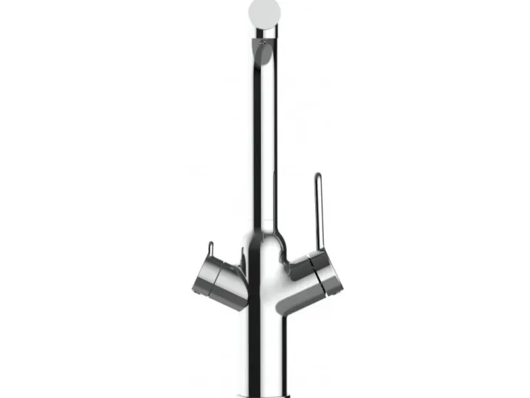 VIZIO 4 Wege Wasserhahn Küchenarmatur BOD mit 360° Schwenkbarem L Auslauf Verchromt