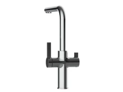 VIZIO 3 Wege Wasserhahn Küchenarmatur FC mit 360° Schwenkbarem L Auslauf Verchromt