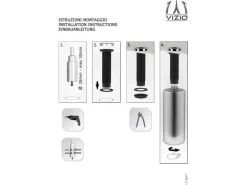 VIZIO Edelstahl Seifenspender Rund Gebürstet von oben Befüllbar