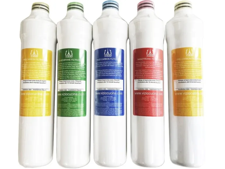 VIZIO Ersatz Filterkartuschen set für 1 Jahr.  5stk Filterkartuschen für VZFILT0400 Wasserfilter system