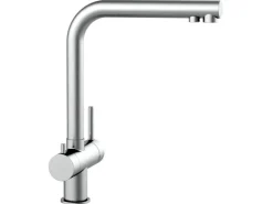 VIZIO NIEDERDRUCK 3 Wege Wasserhahn Küchenarmatur Edelstahl Massiv 360° Schwenkbarem L Auslauf Edelstahl Gebürstet