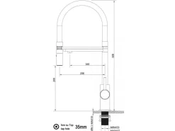 VIZIO NIEDERDRUCK 3 Wege Wasserhahn Küchenarmatur FL mit 360° Schwenkbarem Auslauf Abnehmbare 2 Strahl Handbrause Verchromt   Türkis