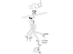 VIZIO NIEDERDRUCK 3 Wege Wasserhahn Küchenarmatur FL mit 360° Schwenkbarem Auslauf Abnehmbare 2 Strahl Handbrause Verchromt   Grau