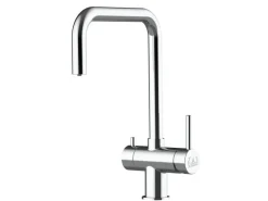 VIZIO NIEDERDRUCK 3 Wege Wasserhahn Küchenarmatur Edelstahl Massiv 360° Schwenkbarem N Auslauf Hochglanz Poliert