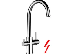 VIZIO NIEDERDRUCK 3 Wege Wasserhahn Küchenarmatur FL mit 360° Schwenkbarem U Auslauf