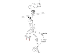 VIZIO NIEDERDRUCK 3 Wege Wasserhahn Küchenarmatur FC mit 360° Schwenkbarem Auslauf Abnehmbare 2 Strahl Handbrause Schwarz Matt   Orange