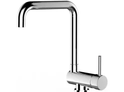 VIZIO NIEDERDRUCK Wasserhahn Vorfenster Küchenarmatur Umklappbar 6 CM mit 360° Schwenkbarem N Auslauf Verchromt