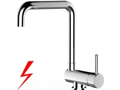 VIZIO NIEDERDRUCK Wasserhahn Vorfenster Küchenarmatur Umklappbar 6 CM mit 360° Schwenkbarem N Auslauf Verchromt