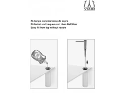 VIZIO Schwarz Matt Edelstahl Seifenspender von oben Befüllbar