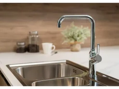 VIZIO Wasserhahn Küchenarmatur BOD mit 360° Schwenkbarem N Auslauf Verchromt