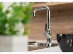 VIZIO Wasserhahn Küchenarmatur BOD mit 360° Schwenkbarem N Auslauf Verchromt