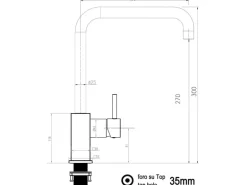 VIZIO Wasserhahn Küchenarmatur QU mit 360° Schwenkbarem N Auslauf Verchromt