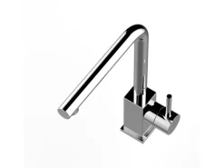 VIZIO Wasserhahn Küchenarmatur QU mit 360° Schwenkbarem L Auslauf Verchromt