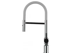 VIZIO Wasserhahn Küchenarmatur BOD mit 360° Schwenkbarem Auslauf Abnehmbare 2 Strahl Handbrause Verchromt   Grau