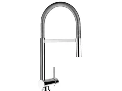 VIZIO Wasserhahn Vorfenster Küchenarmatur Umklappbar 6 CM mit 360° Schwenkbarem Auslauf Abnehmbare 2 Strahl Handbrause Verchromt