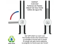 VIZIO Wasserhahn Vorfenster Küchenarmatur Umklappbar 6 CM LINKER HEBEL mit 360° Schwenkbarem N Auslauf Verchromt