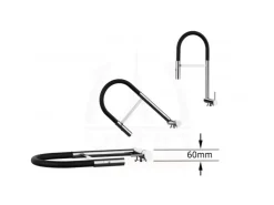 VIZIO Wasserhahn Vorfenster Küchenarmatur Umklappbar 6 CM mit 360° Schwenkbarem Auslauf Abnehmbare 2 Strahl Handbrause Schwarz Matt   Rot