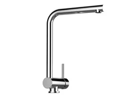 VIZIO Wasserhahn Vorfenster Küchenarmatur Umklappbar 6 CM mit 360° Schwenkbarem L Auslauf Verchromt