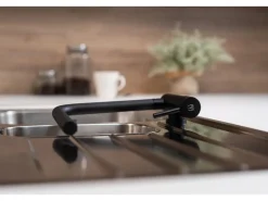 VIZIO Wasserhahn Vorfenster Küchenarmatur Umklappbar 45 CM mit 360° Schwenkbarem L Auslauf Schwarz Matt