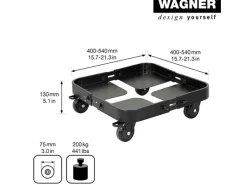 Wagner design Pflanzenroller Sun City 0816 Schwarz
