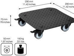 Wagner Pflanzenroller GH 7008 29 cm x 29 cm Schwarz