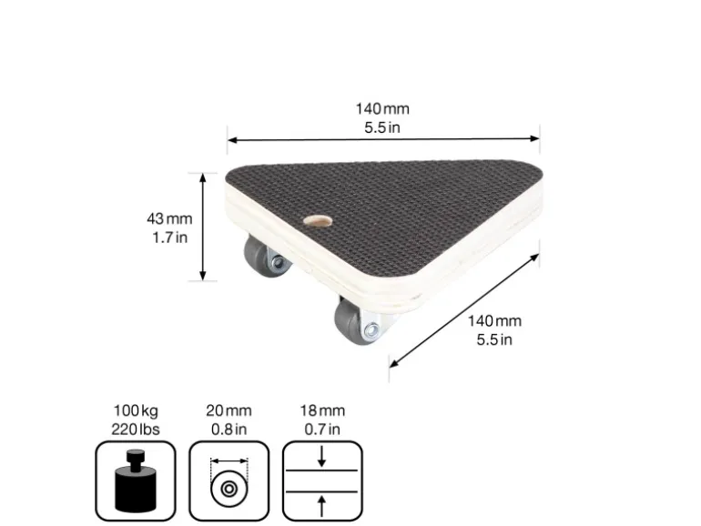 Wagner Transporthilfe Tragkraft 100 kg Dreieckig 14 cm Pappel FSC®