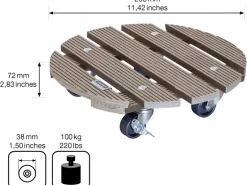 Wagner WPC Pflanzenroller GH 0536 Ø 29 cm Taupe FSC®