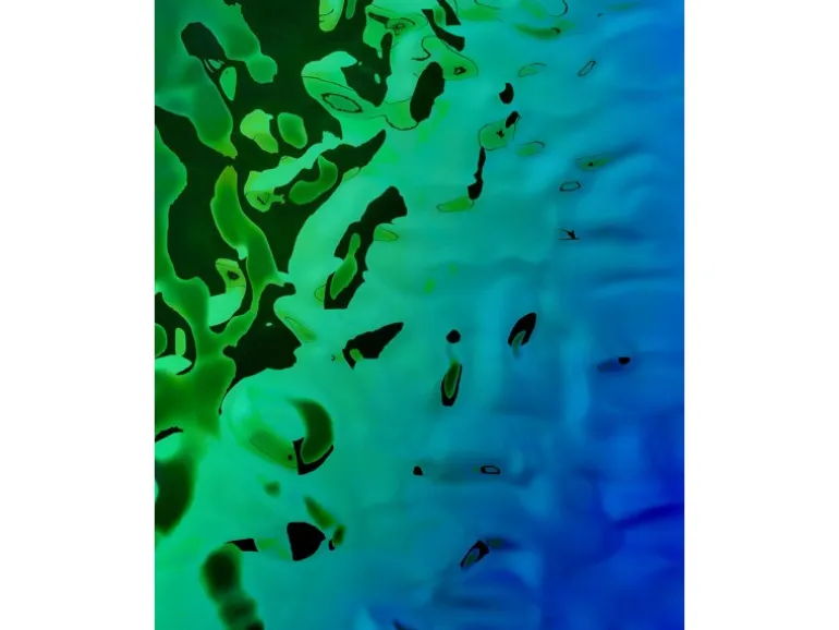 WALLFACE 27207 OCEAN Aqua Wandpaneel in Metall-Optik Holographisch Blau 2600 mm x 1000 mm x 8,24 mm 2,6 m2 Blau