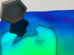 WALLFACE 27207 OCEAN Aqua Wandpaneel in Metall-Optik Holographisch Blau 2600 mm x 1000 mm x 8,24 mm 2,6 m2 Blau