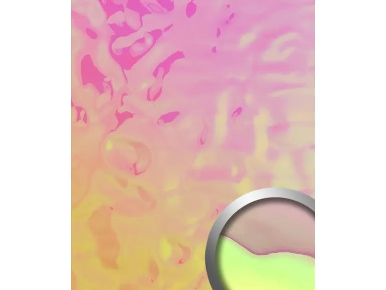 WALLFACE 27048 OCEAN Hollywood Wandpaneel Metall-Optik holographisch Pink 2600 mm x 1000 mm x 8,24 mm 2,6 m2 Pink