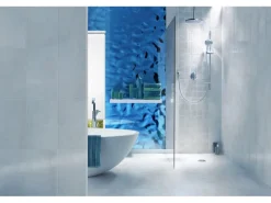 WALLFACE 27047 OCEAN Ice Blue Wandpaneel Metall-Optik Blau lichtBlau 2600 mm x 1000 mm x 8,24 mm 2,6 m2 Blau