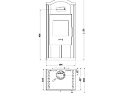 Wamsler Küchenofen Naturstein Grau 6 kW